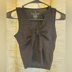 Black Cropped Tank, American Eagle, Size XS